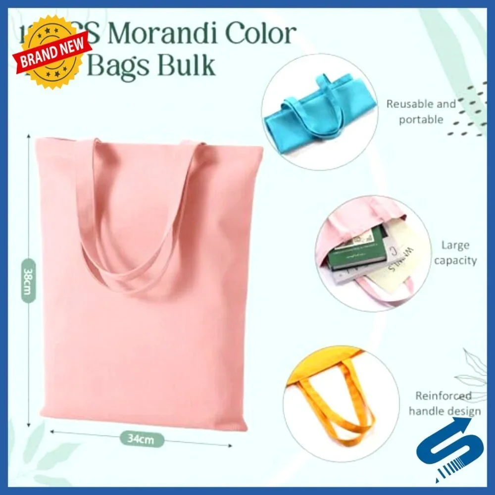 Reusable Tote Bags and Makeup Pouches Set Polyester Cotton Travel Organizer