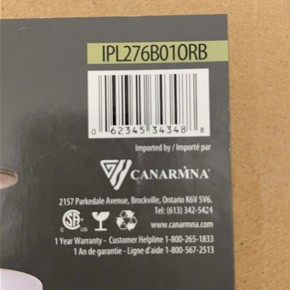 Canarm York Oil Rubbed Bronze Clear Glass‎ Pendant Light Fixture IPL276B010RB