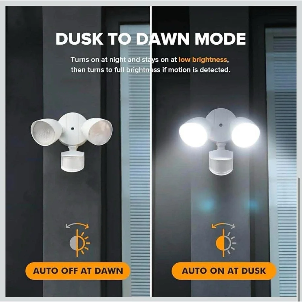LUTEC 32W 3500 Lumens Security Lights‎ Motion Sensor Light 5000K L3 - NEW