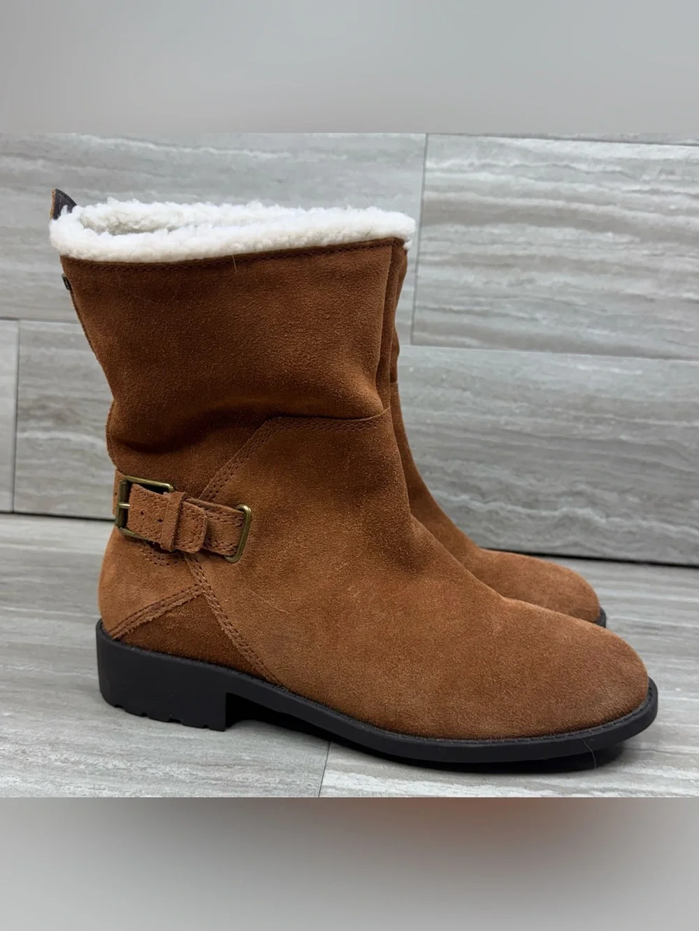 Cole Haan Quiana Suede Mid Waterproof Ankle Boots Size 7.5