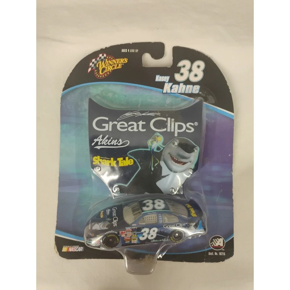 Kasey Kahne #38 SHARK TALE / GREAT CLIPS 1:64 Winner's Circle Nascar Car w/ Hood