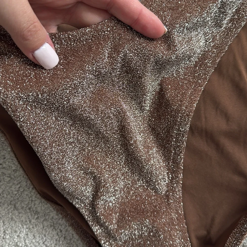 NEW- Skims Glitter Monokini Bathing Suit in Jasper