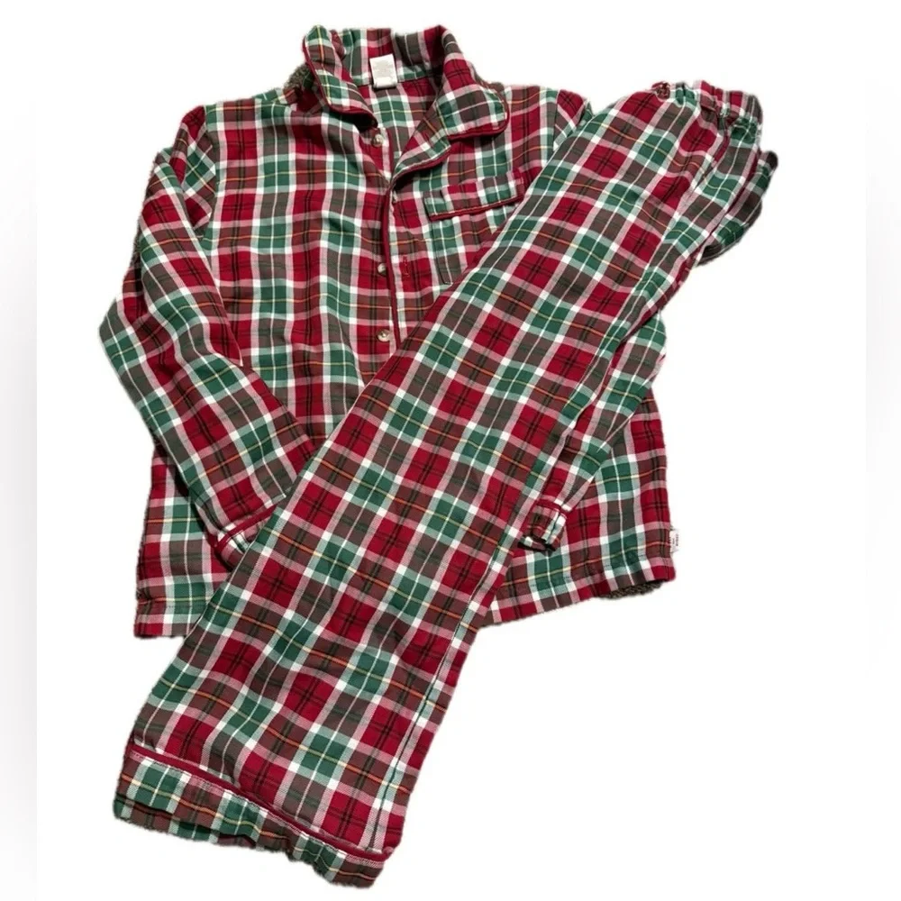 Janie and Jack boys size 7 Christmas plaid holiday pajamas