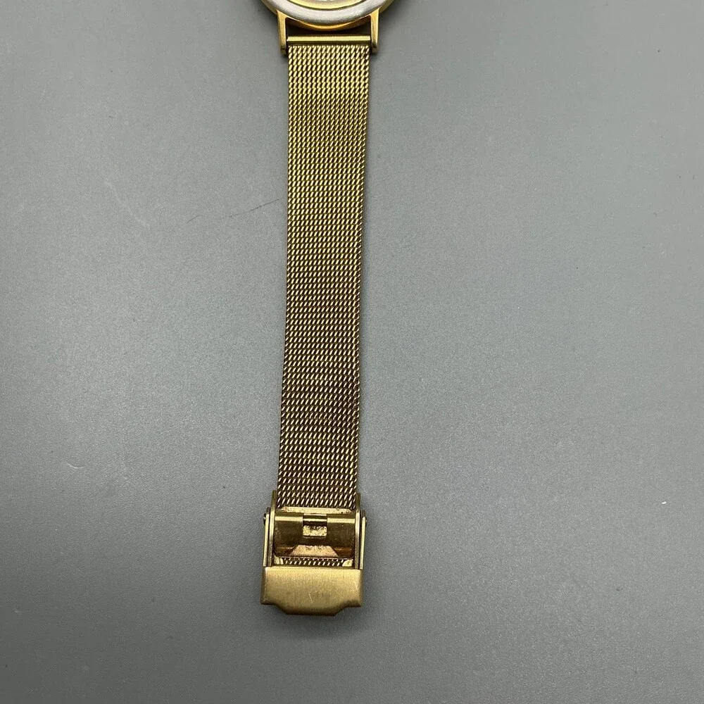 Skagen 16SGS Womens Watch 28mm Silver Gold Tone Mesh Band Date New Battery