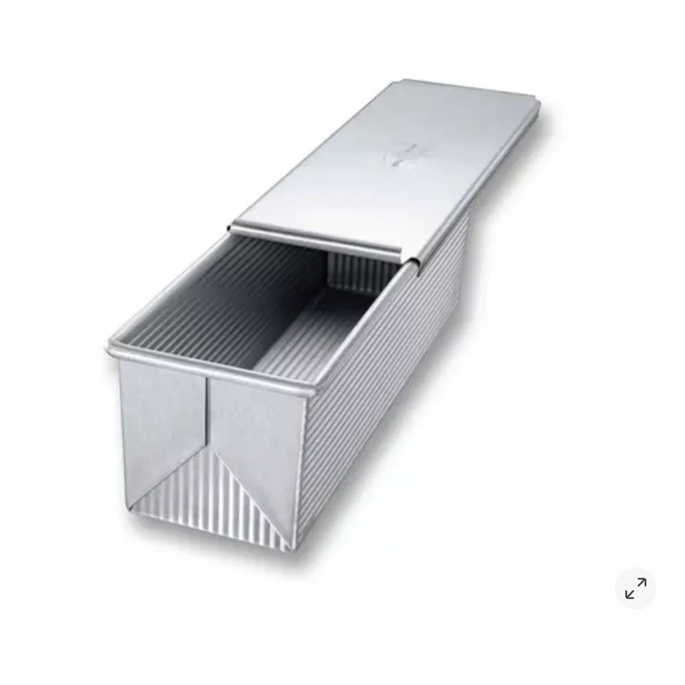 Metal Pullman Loaf Pan with Sliding Lid - Silver