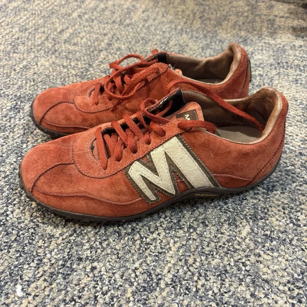 Merrell Sprint Blast Leather Suede Sneakers Everyday Red Women’s Size 7 EU 37.5