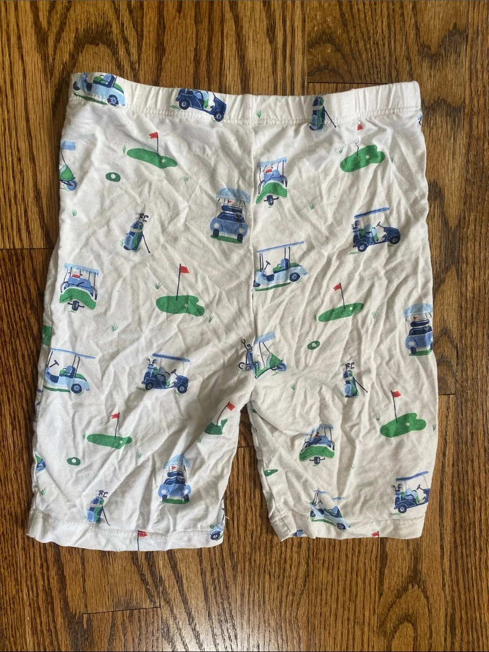 Angel Dear white golf print, bamboo 2 piece pajama set, size 7-8. Great cond