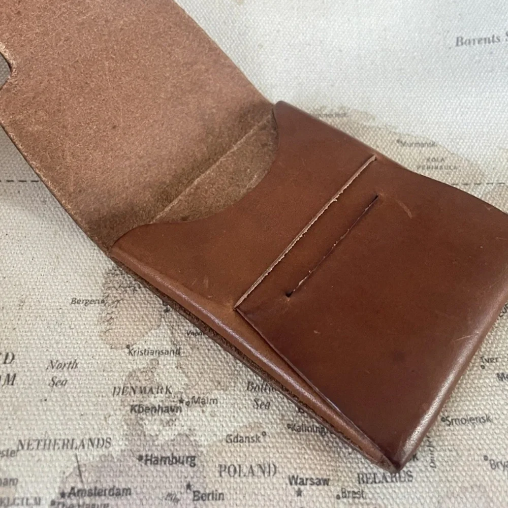 Loyal Stricklin The Johnny Wallet Tobacco Minimalist Leather Card Cash Holder