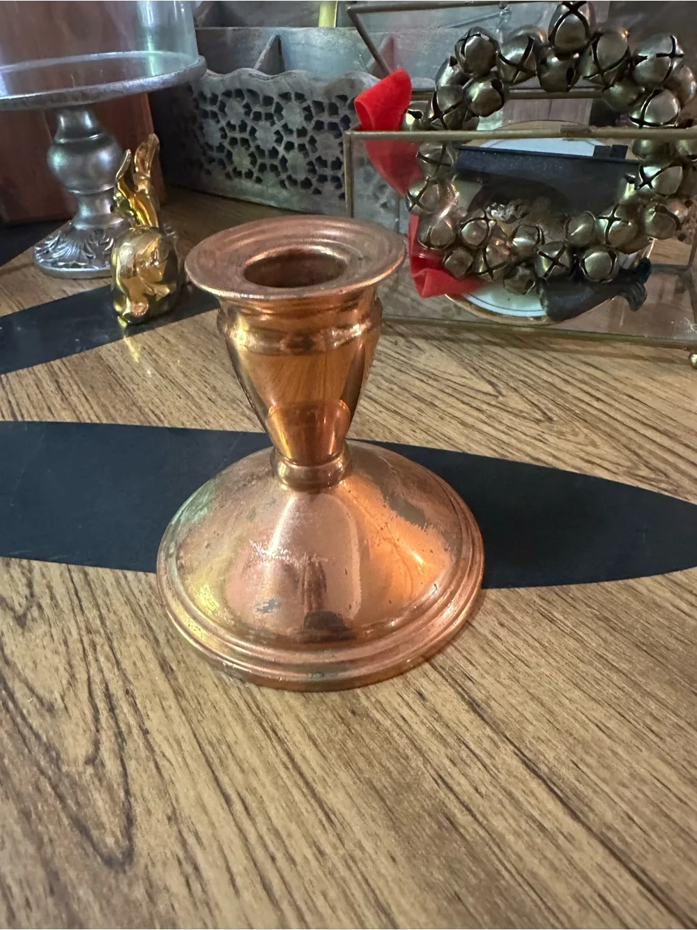 Vintage Copper Candlestick Holder - Copper Home Accent - brass and copper?