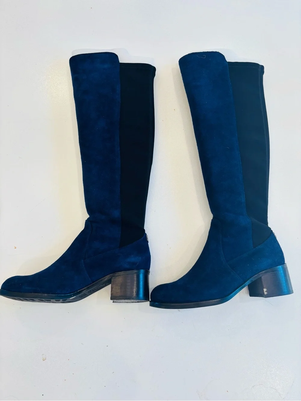 Vince Camuto Tall  Leather Suede Over-the-Knee Boots in Deep Teal Blue size 7