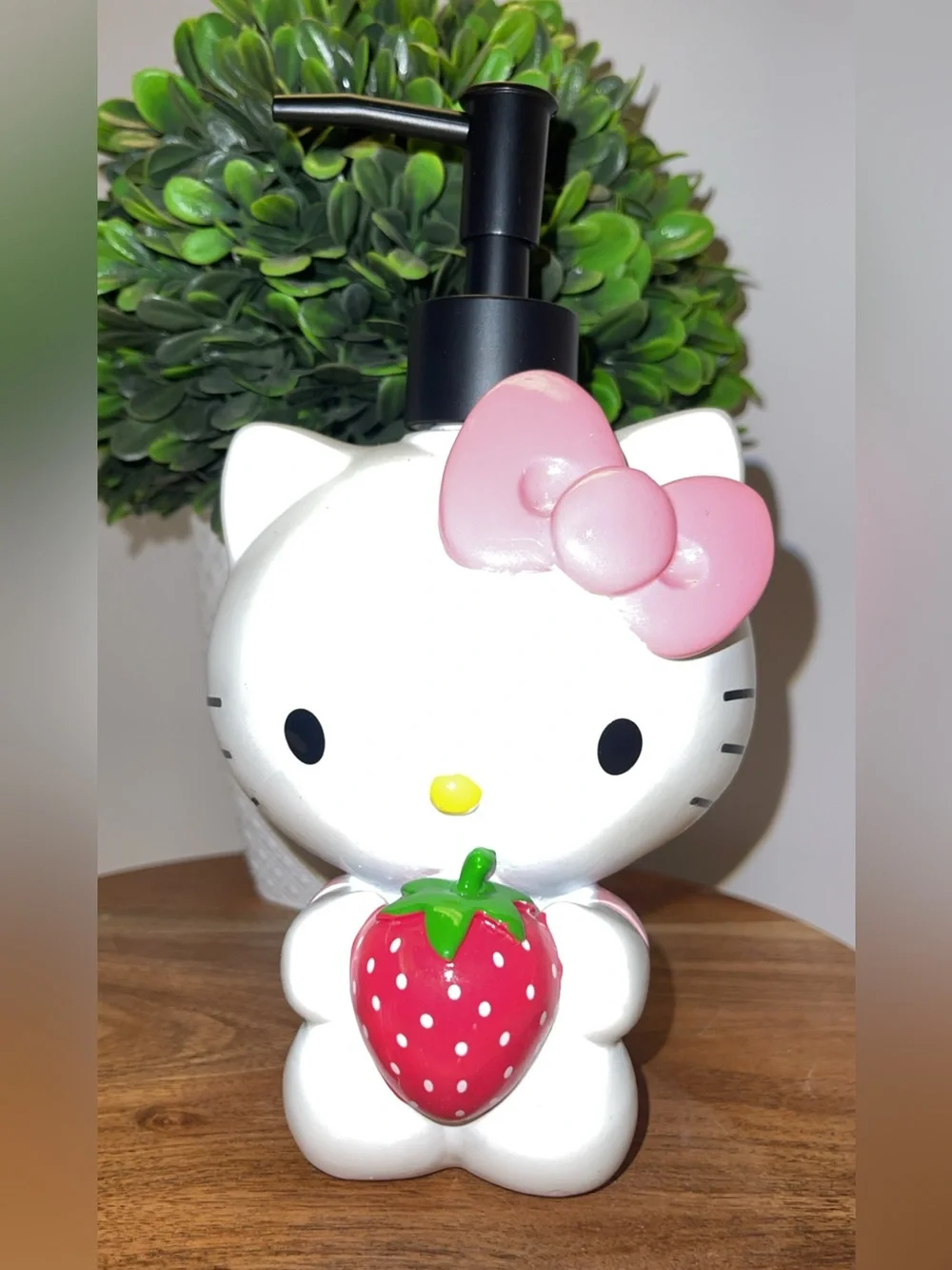 Sanrio Hello Kitty White Pink Strawberry Soap Dispenser