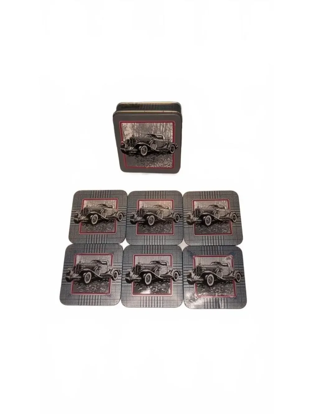Rolls Royce Drinks Coasters In Metal Box Set of 6