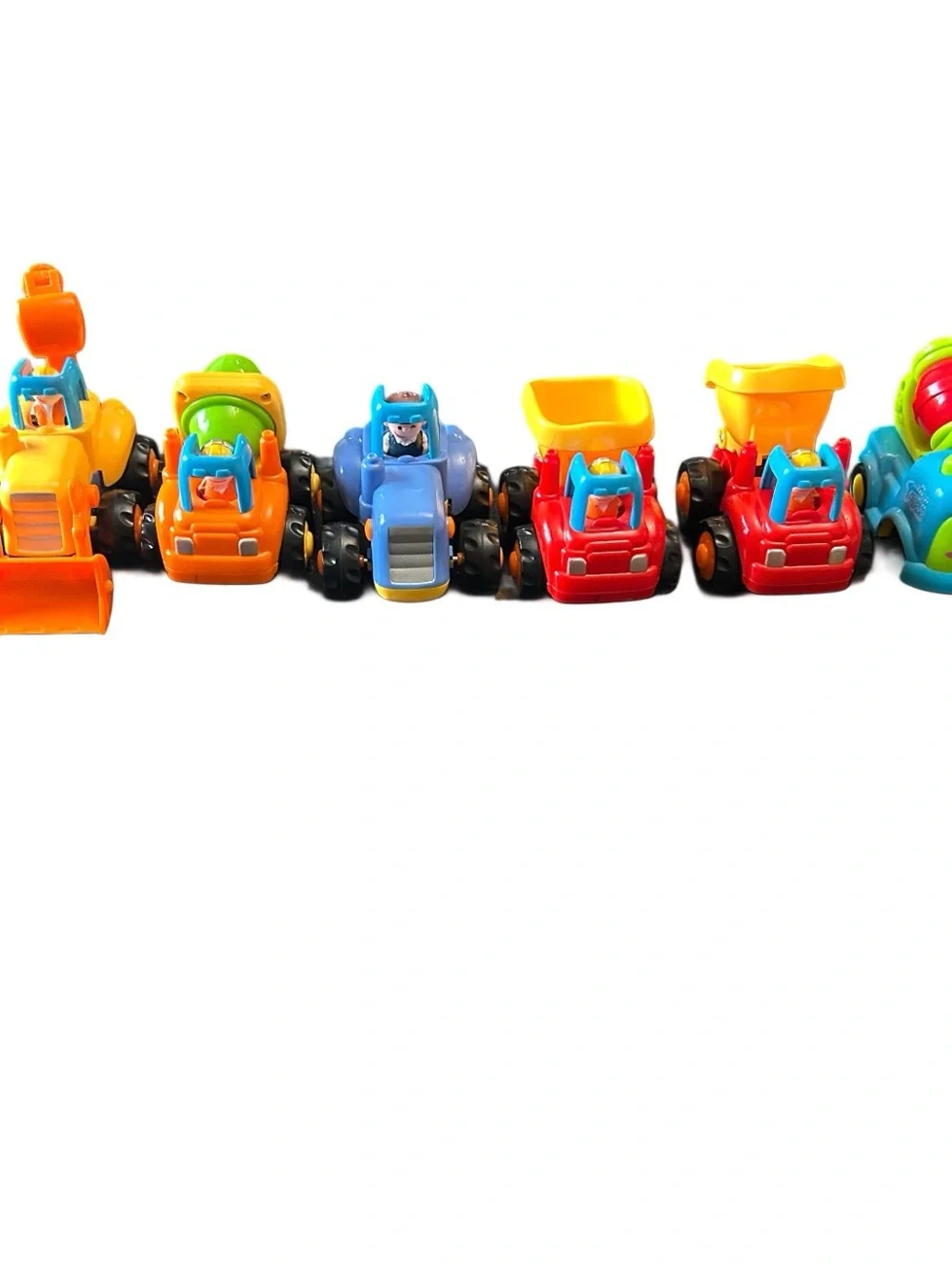 Friction Powered Construction Vehicle Set Lot Of 6 Bulldozer Dump Truck Cement