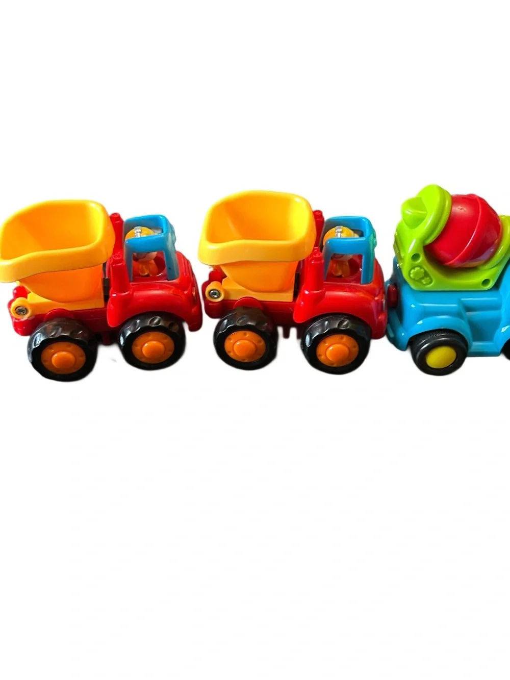 Friction Powered Construction Vehicle Set Lot Of 6 Bulldozer Dump Truck Cement