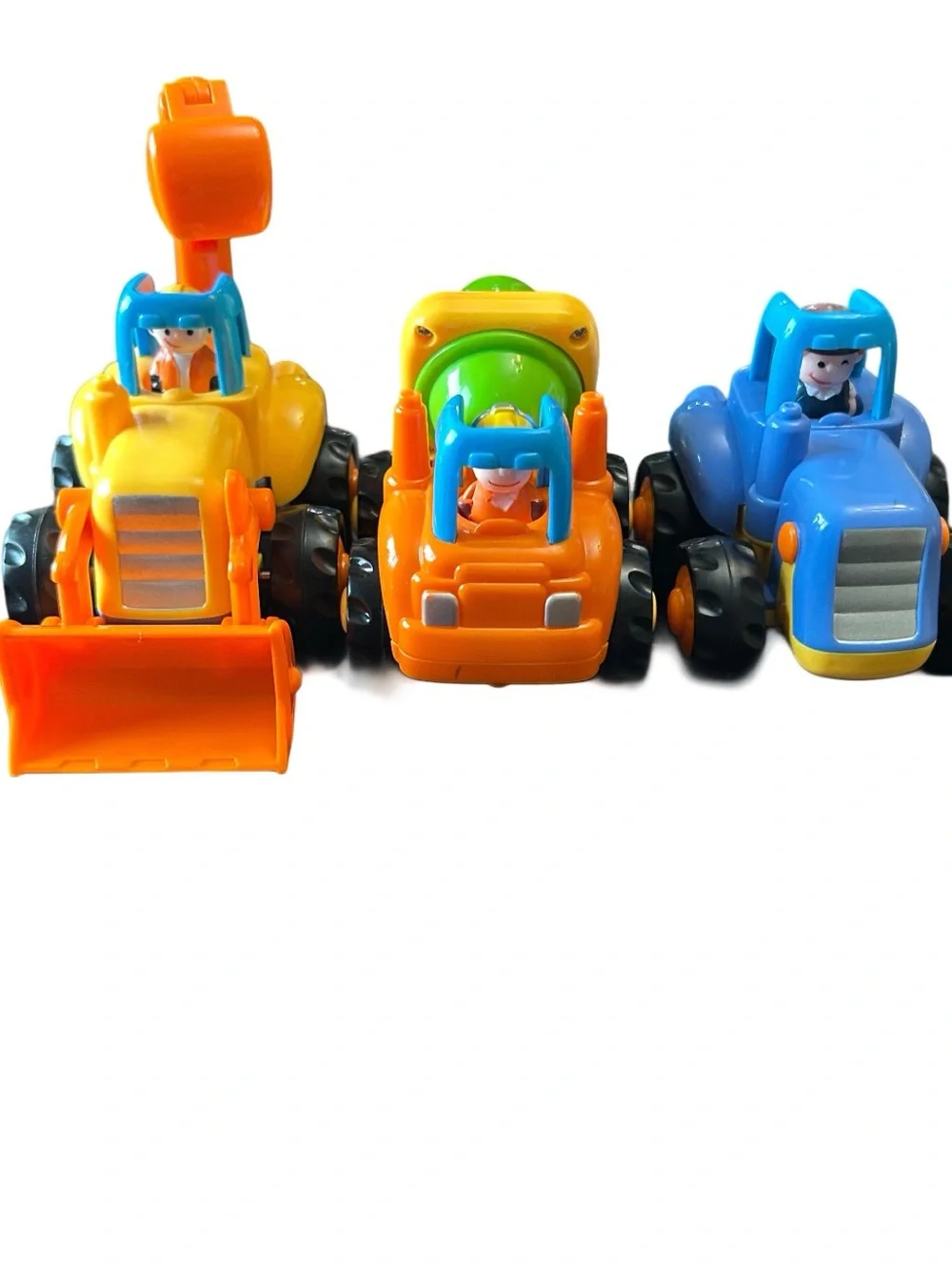 Friction Powered Construction Vehicle Set Lot Of 6 Bulldozer Dump Truck Cement