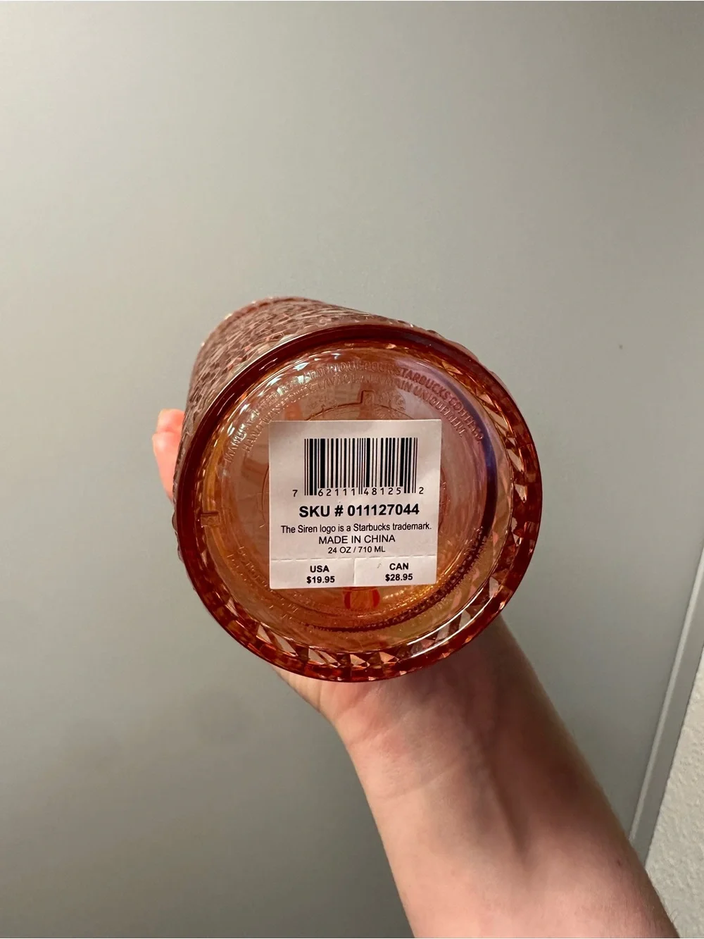 Starbucks tall reusable