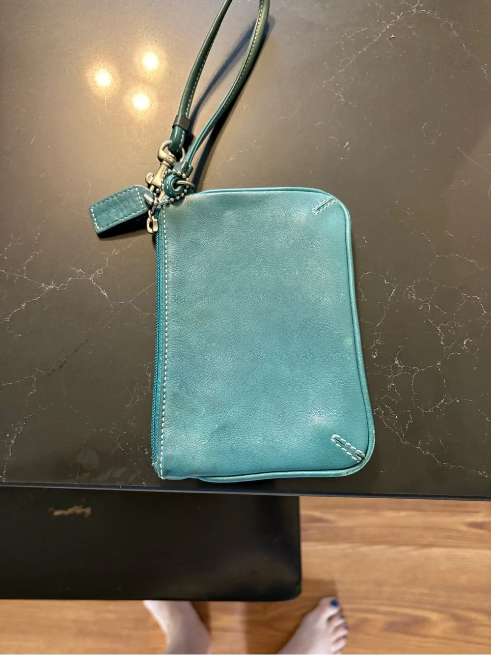 Coach compact teal