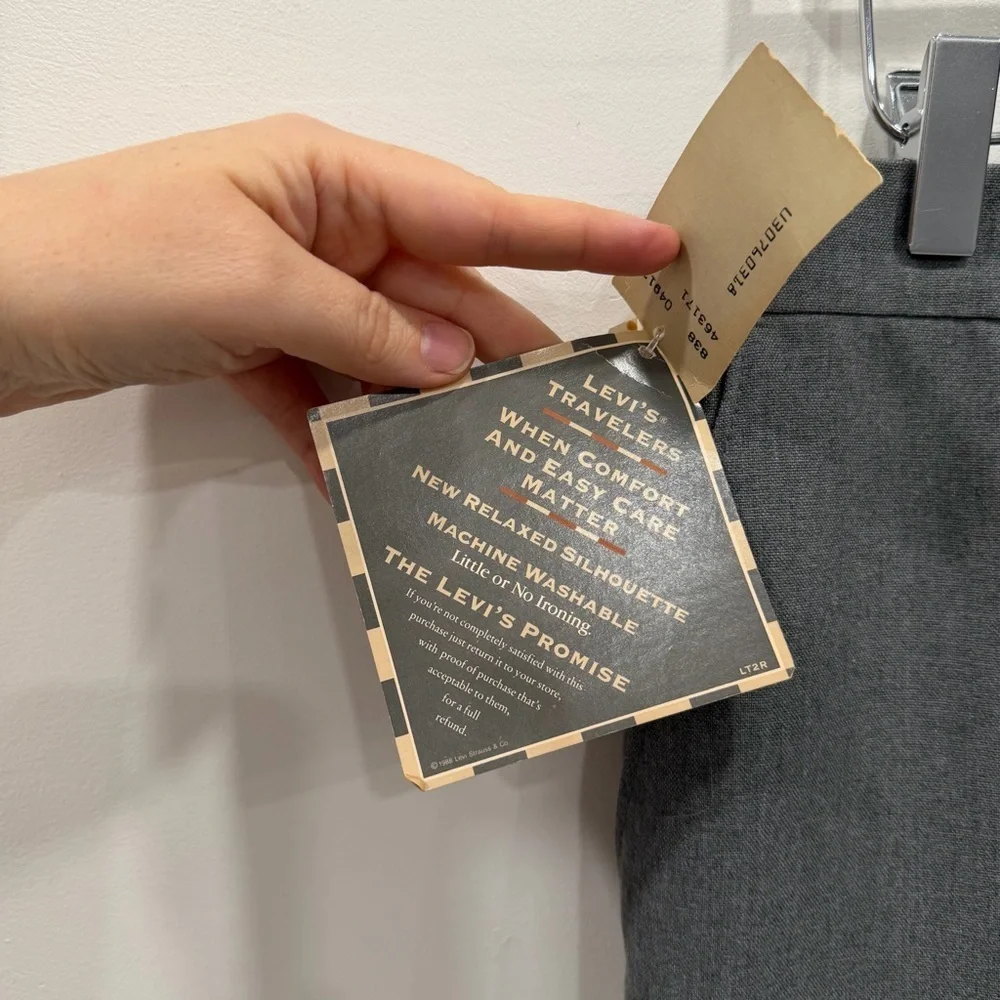 Vintage Levi’s Travelers Trouser Pants Wool Blend 36 x 32 Grey