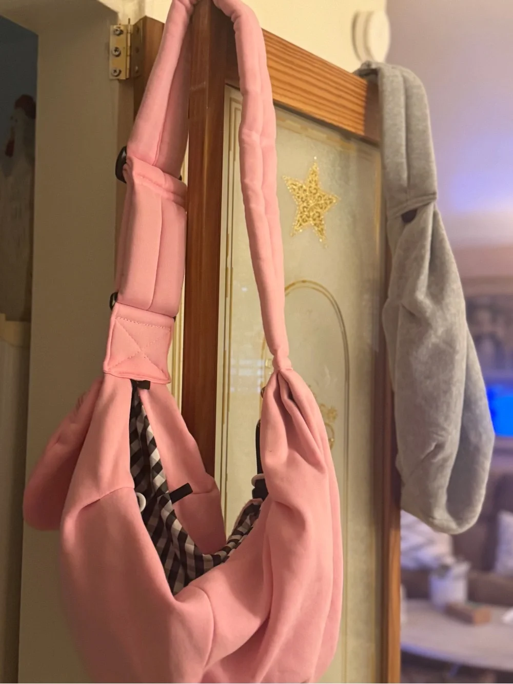 Pink and Gray Duo Pet Crossbody Carriers