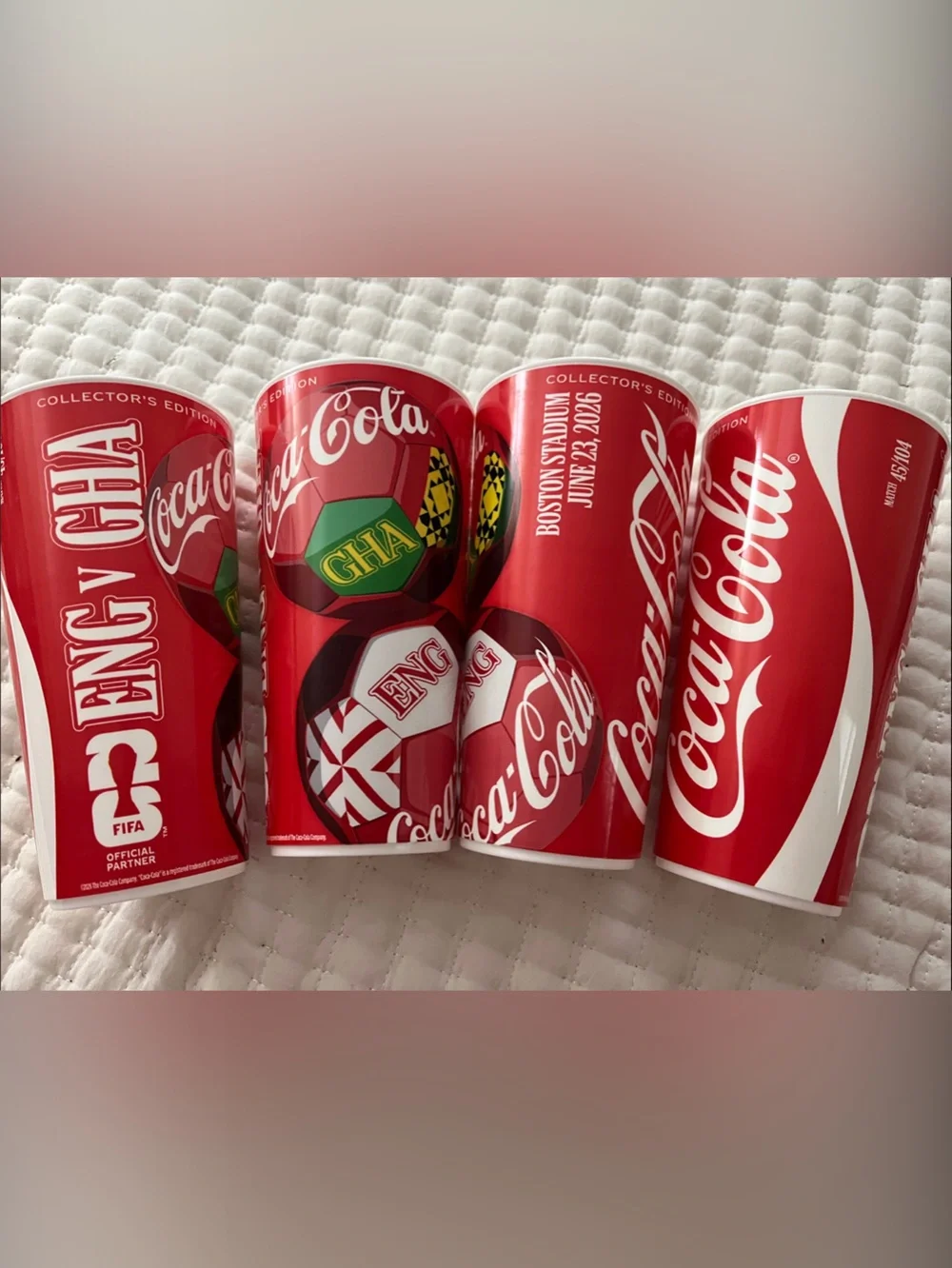 🏟️⚽️ England 🏴󠁧󠁢󠁥󠁮󠁧󠁿 vs Ghana 🇬🇭 FIFA World Cup Coca-Cola Collector Cup 🏟️⚽️
