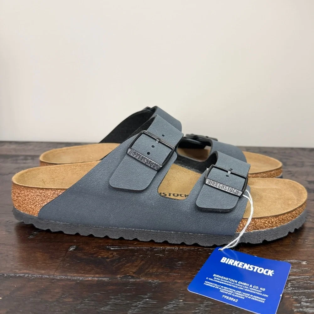 Birkenstock NWT Arizona Double Buckle Sandals in Basalt Gray L11, M9, EU 42