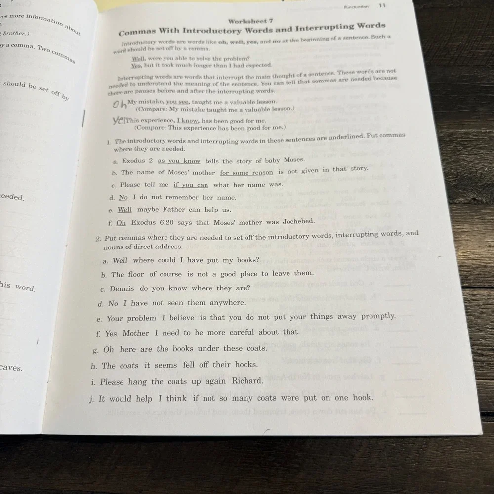 Rod and Staff English Worksheets Level 1 Grades 3-5 Teacher Manuals Student Set