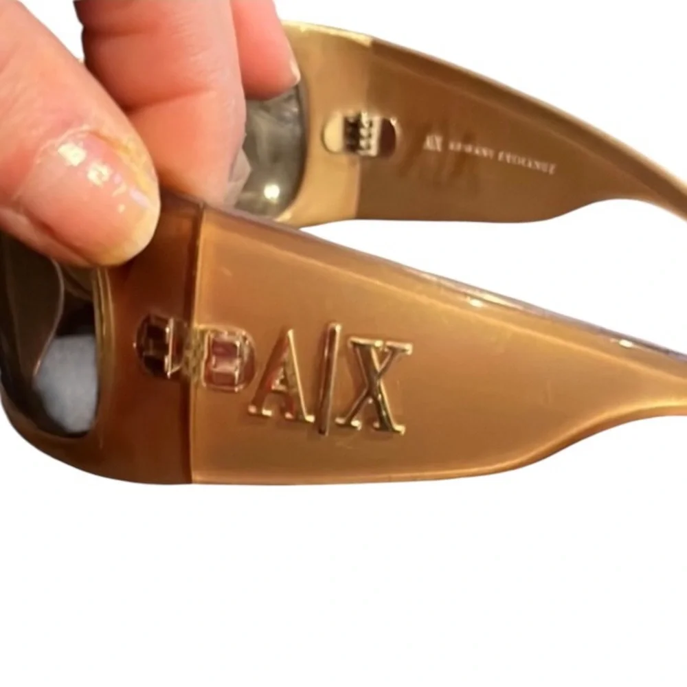 Armani Exchange gold sheild sunglasses