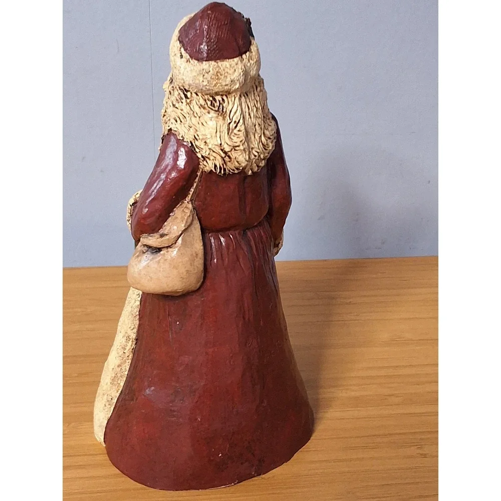 Vintage Betty Wolfe Signed Santa Claus Figurine Folk Art Christmas Decor 1994