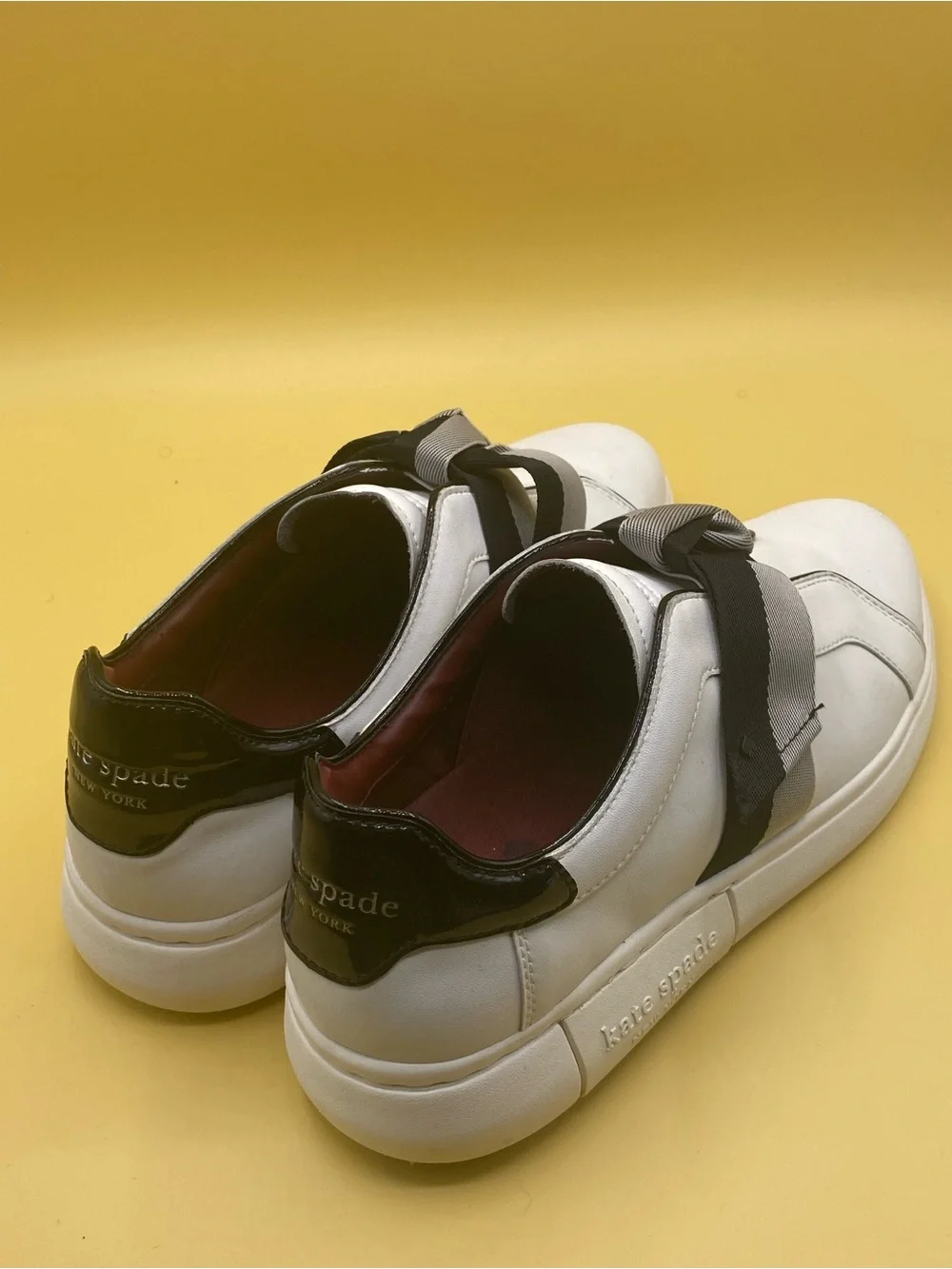 kate spade white leather
