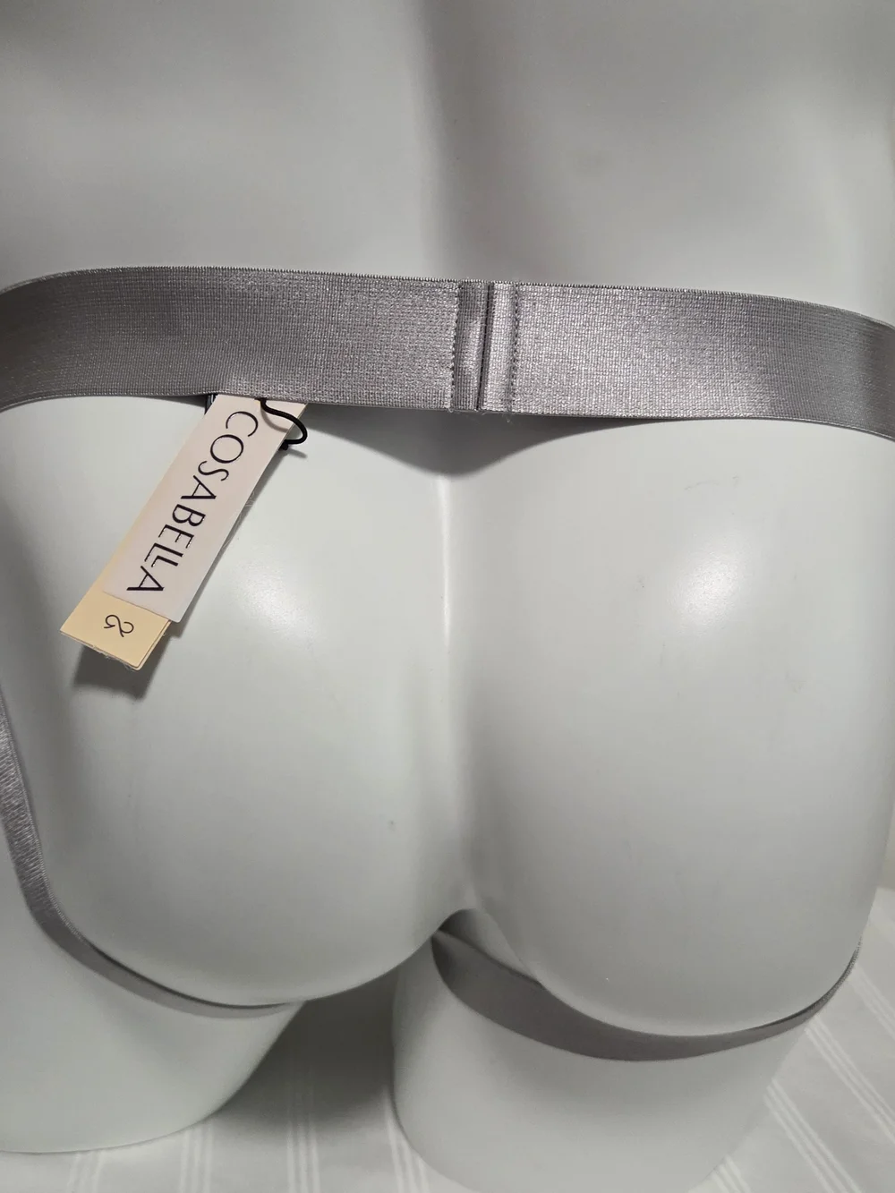 Cosabella Metallic Silver Low-Rise Brief
