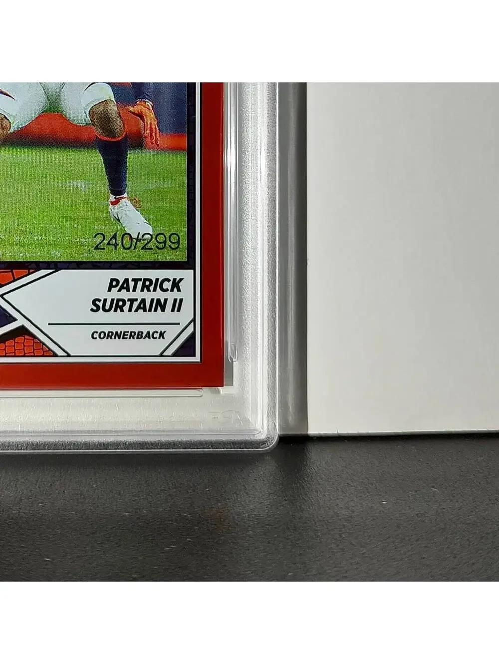 Patrick Surtain II Rookie 2024 Panini Sticker 240/299 #21 Red Foil PSA 8 NM-MT