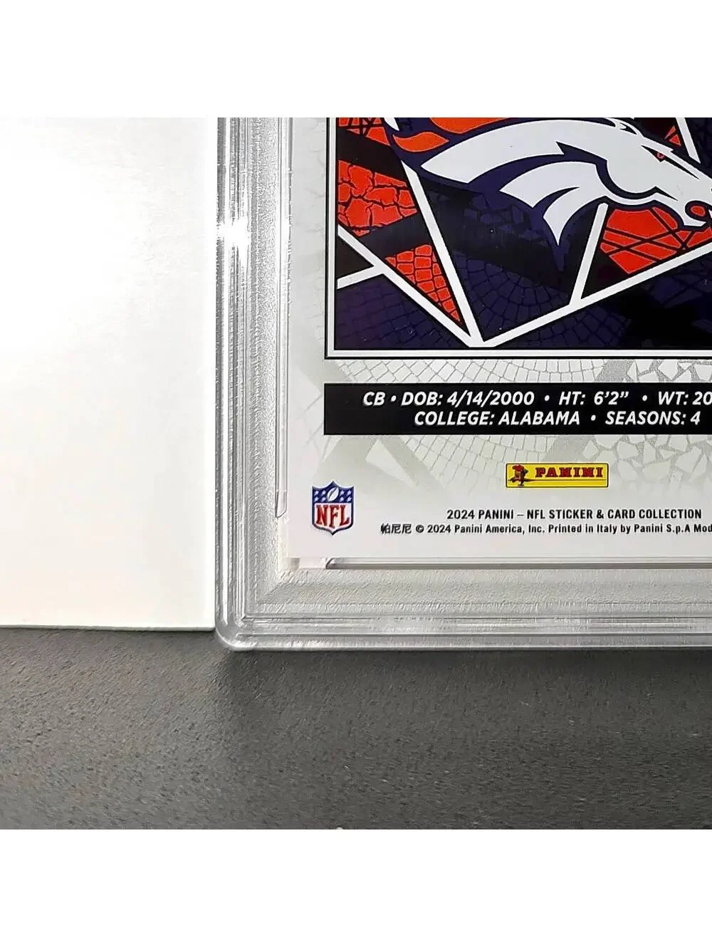 Patrick Surtain II Rookie 2024 Panini Sticker 240/299 #21 Red Foil PSA 8 NM-MT