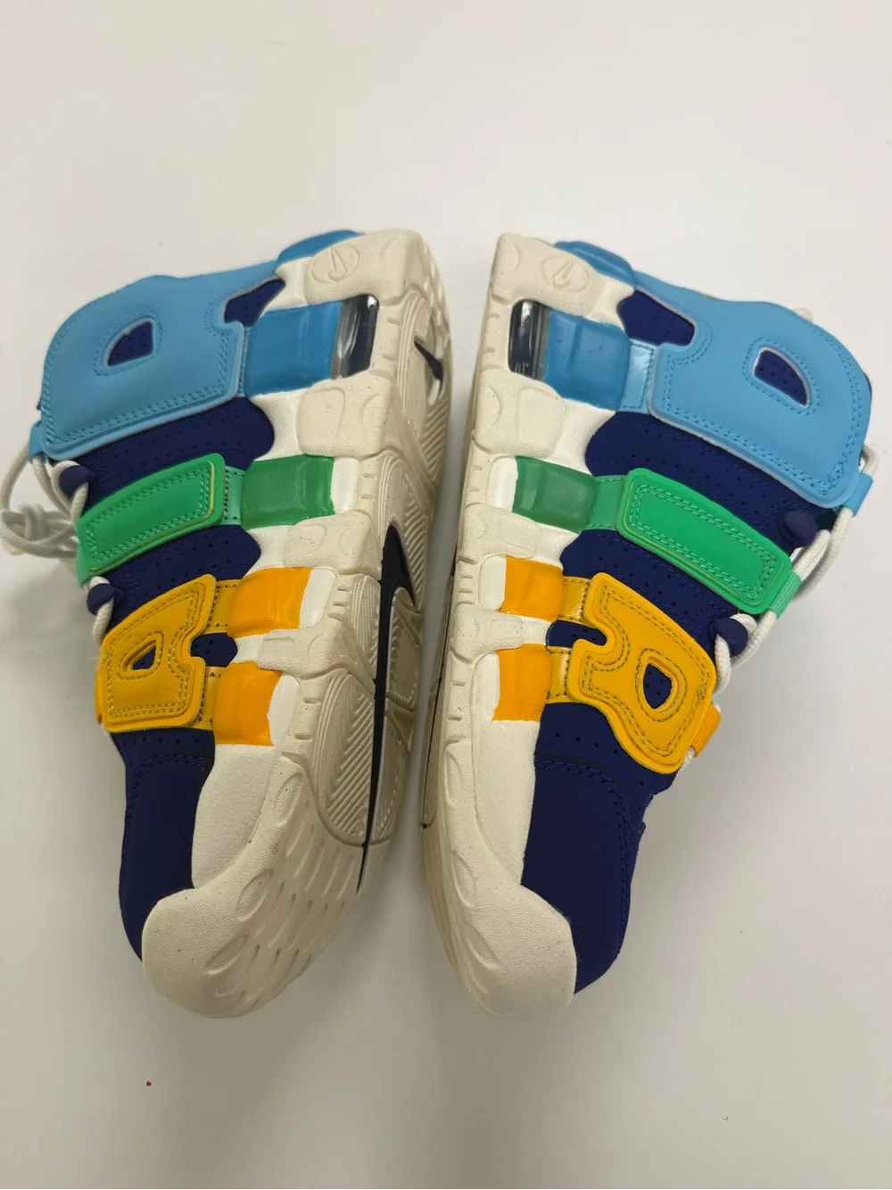 Nike Kids Navy Sneakers with Yellow, Green & Light Blue Straps