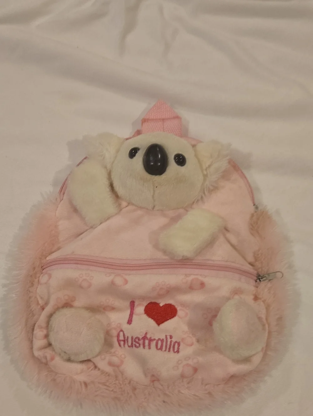 Pink Plush Koala Backpack 