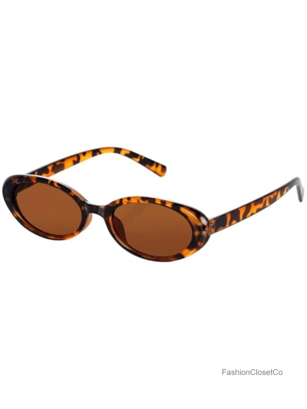 Vintage 90s Oval Sunglasses Cat Eye Narrow Frame Small Shades
