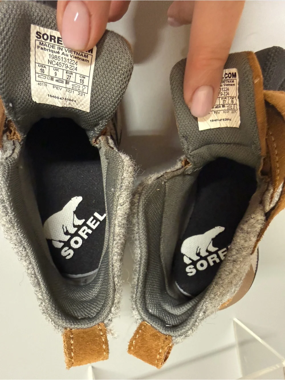 Sorel Out N About Unisex Boots Little Kid Size 10 Classic Waterproof Gray/Brown
