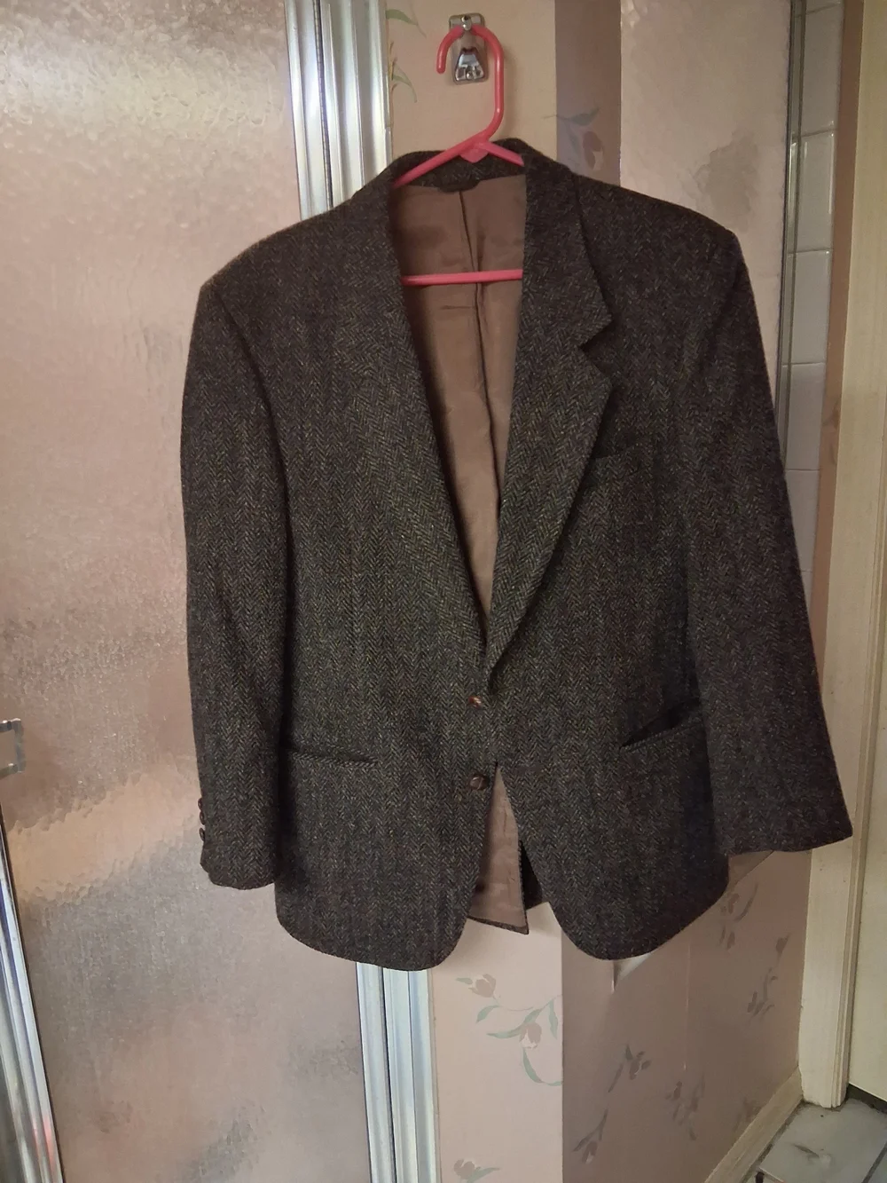Harris Tweed 40R Men's Brown Herringbone Sport Coat Blazer Wool