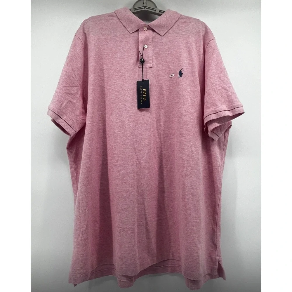 Polo Ralph Lauren‎ Polo Mens XXL Polo Shirt Short Sleeve Pink 100% Cotton