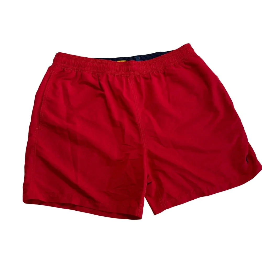 Polo Ralph‎ Lauren Swim Trunks Men XL Red Excellent Mesh Lined Nylon Shorts