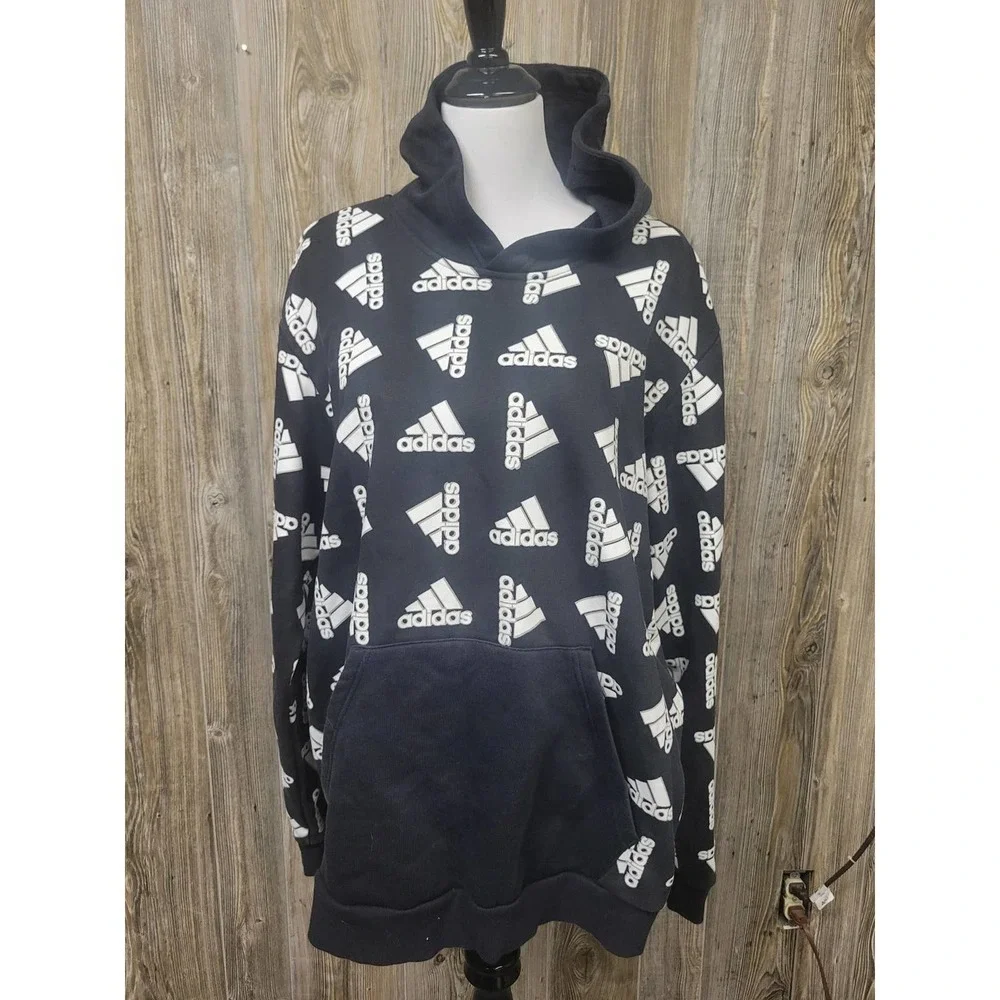 Adidas hoodie men's xl black