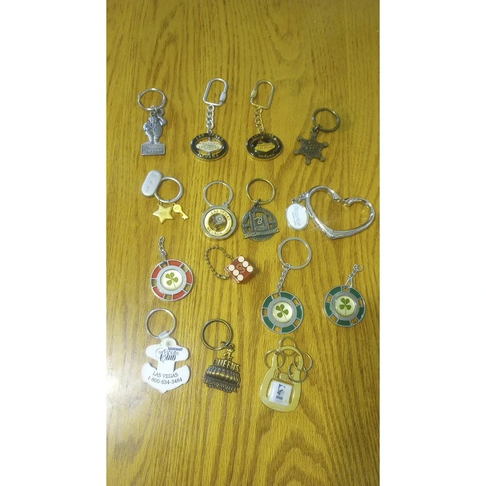 Las Vegas & Casino Vintage Keychain Lot Of‎ 15