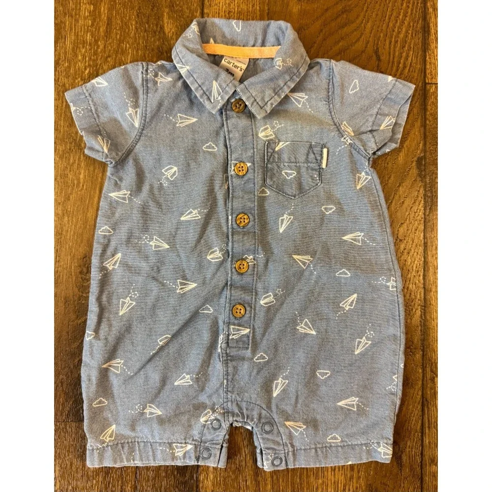 Carters Baby Boy 3 Months Summer Clothes‎ Bundle One Piece Outfits Lot Baseball