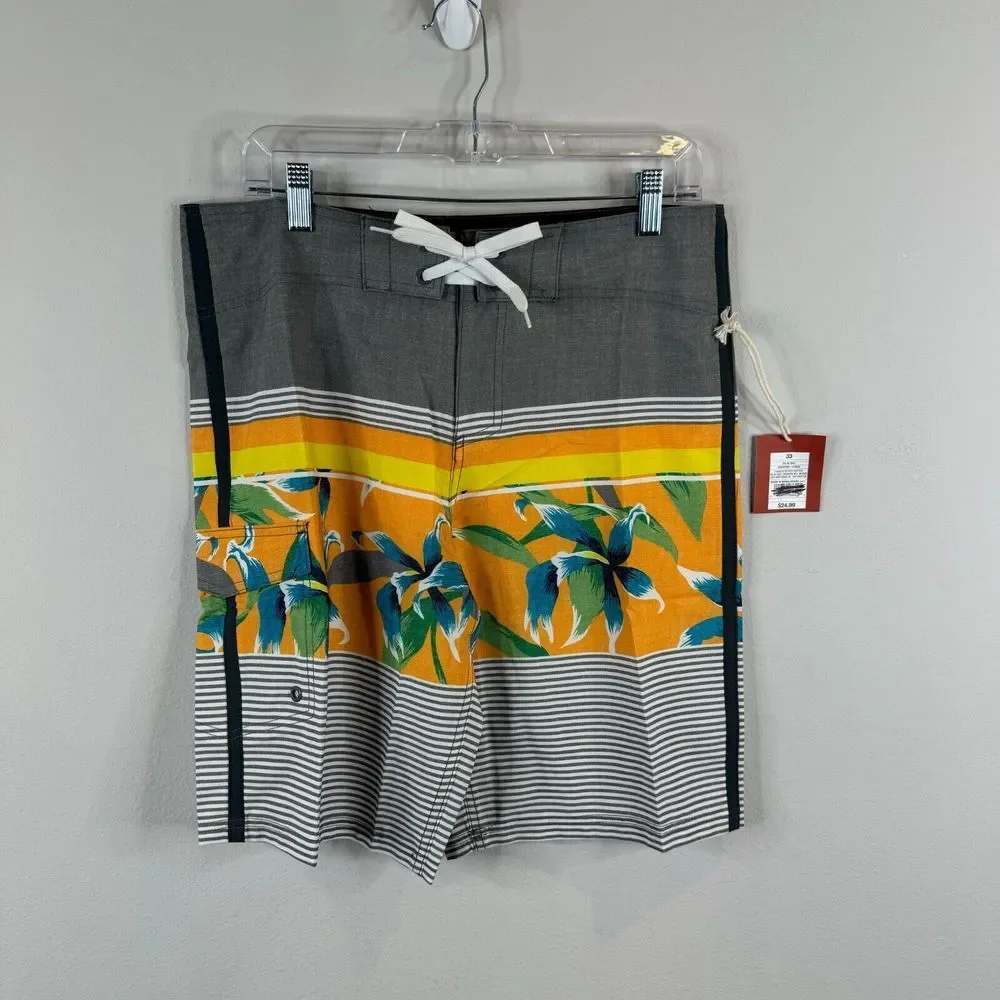 Mossimo Swim Trunks Size 33 Mens Tropical Vacation‎ Holiday Board Shorts NWT