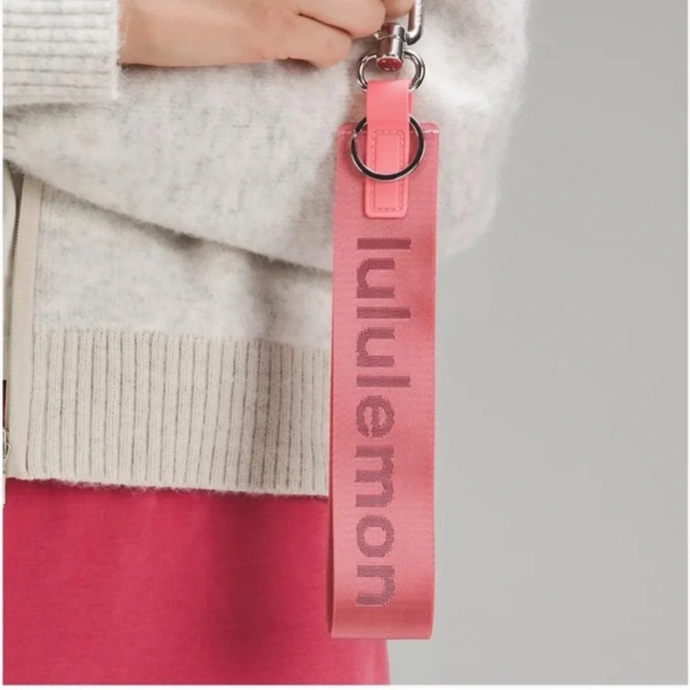 Lululemon‎ Never Lost Keychain- Raspberry Cream/Wine Berry NEW! RETIRED COLOR