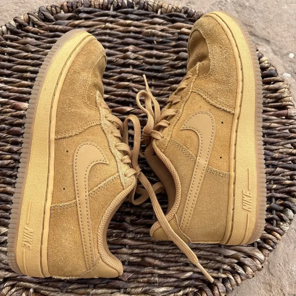 Size 2Y- Nike Air Force 1 LV8 3 Low‎ Wheat 2019 BQ5485-700