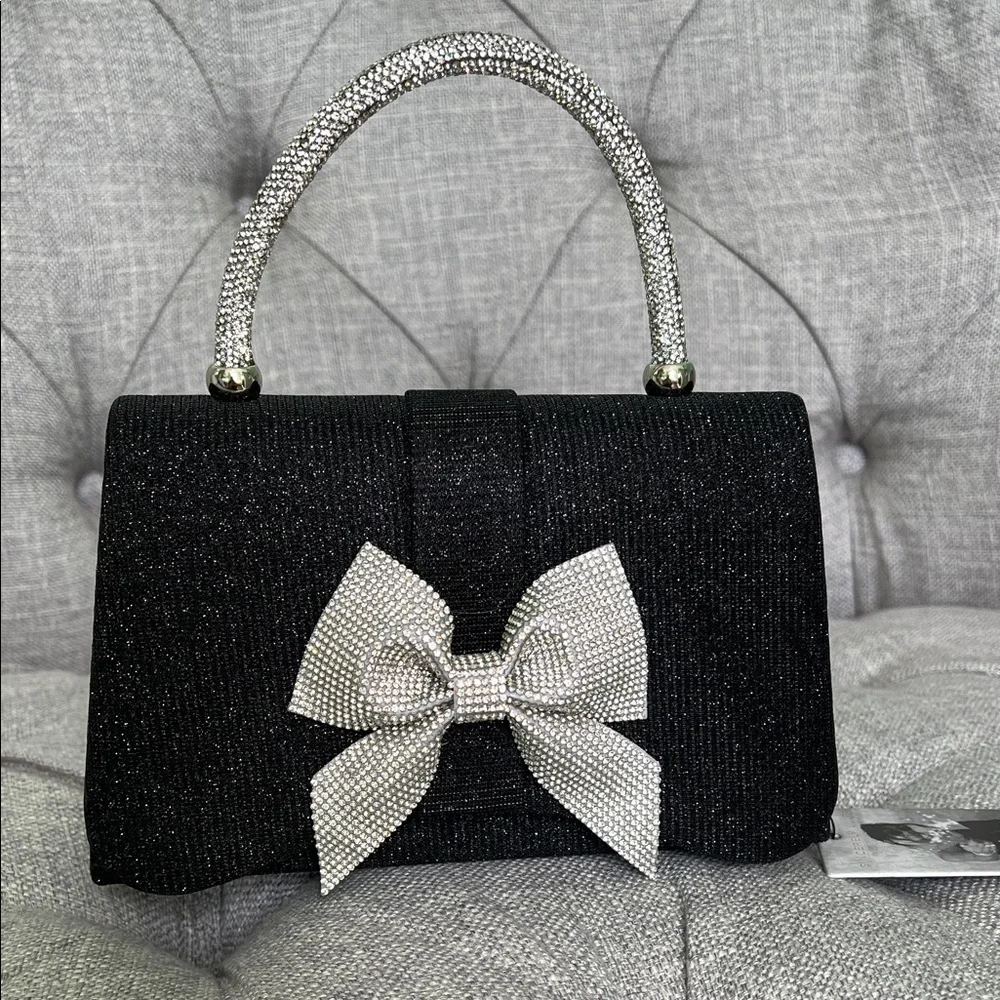 Elegant Black and Silver Women's Handbag