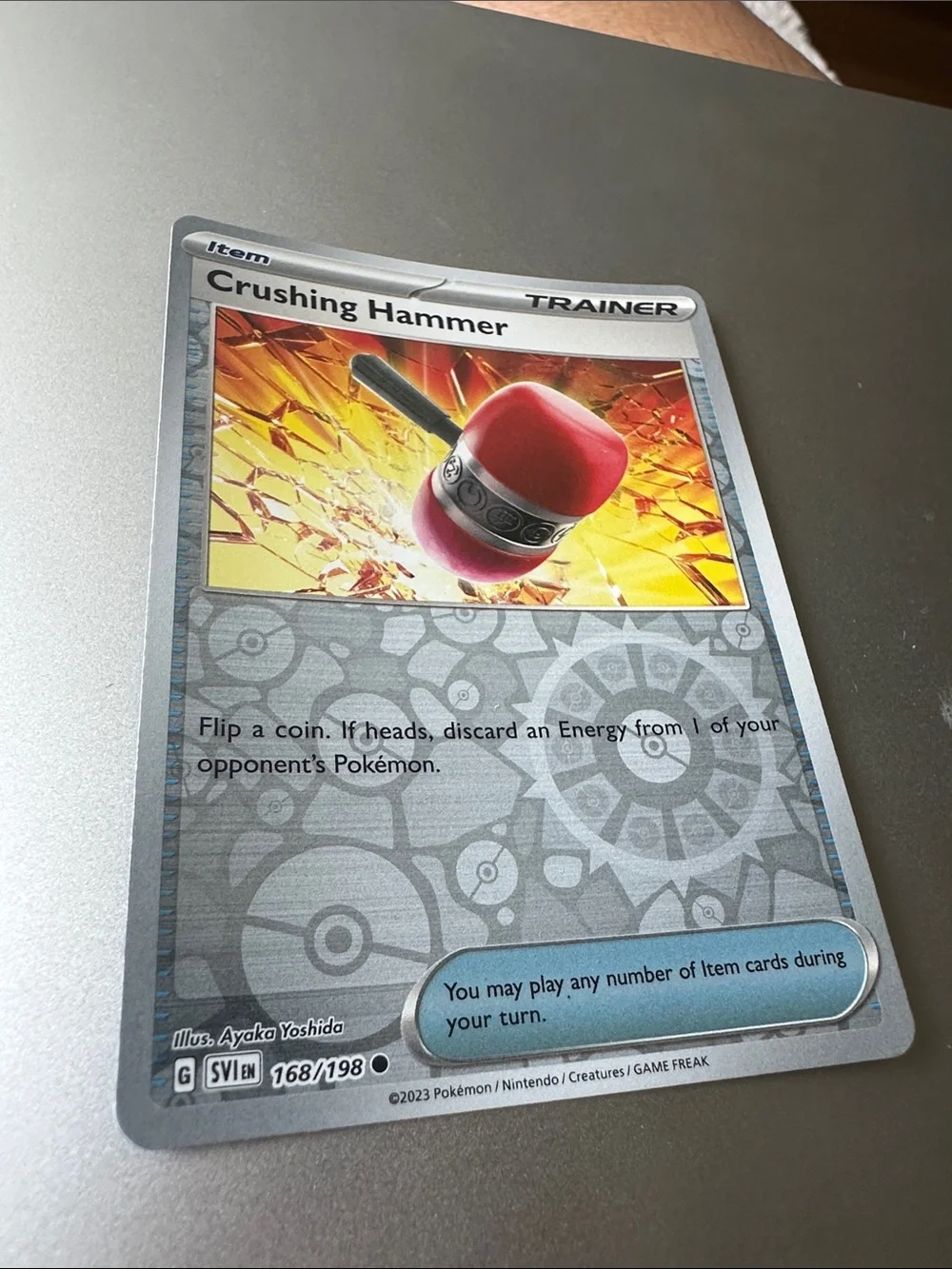 Crushing Hammer Pokémon Trainer Card (168/198)