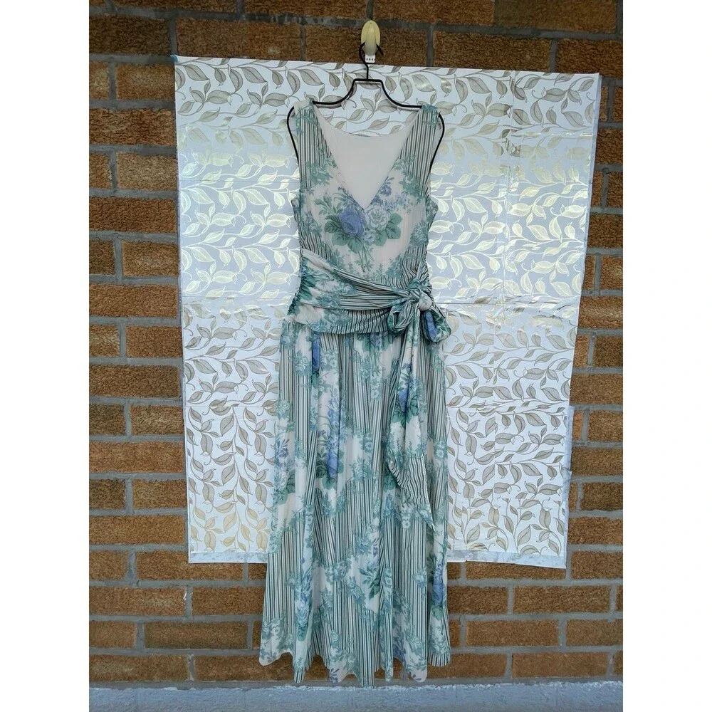 Abercrombie & Fitch Floral Maxi Dress M Coquette Cottagecore Knit Sleeveless