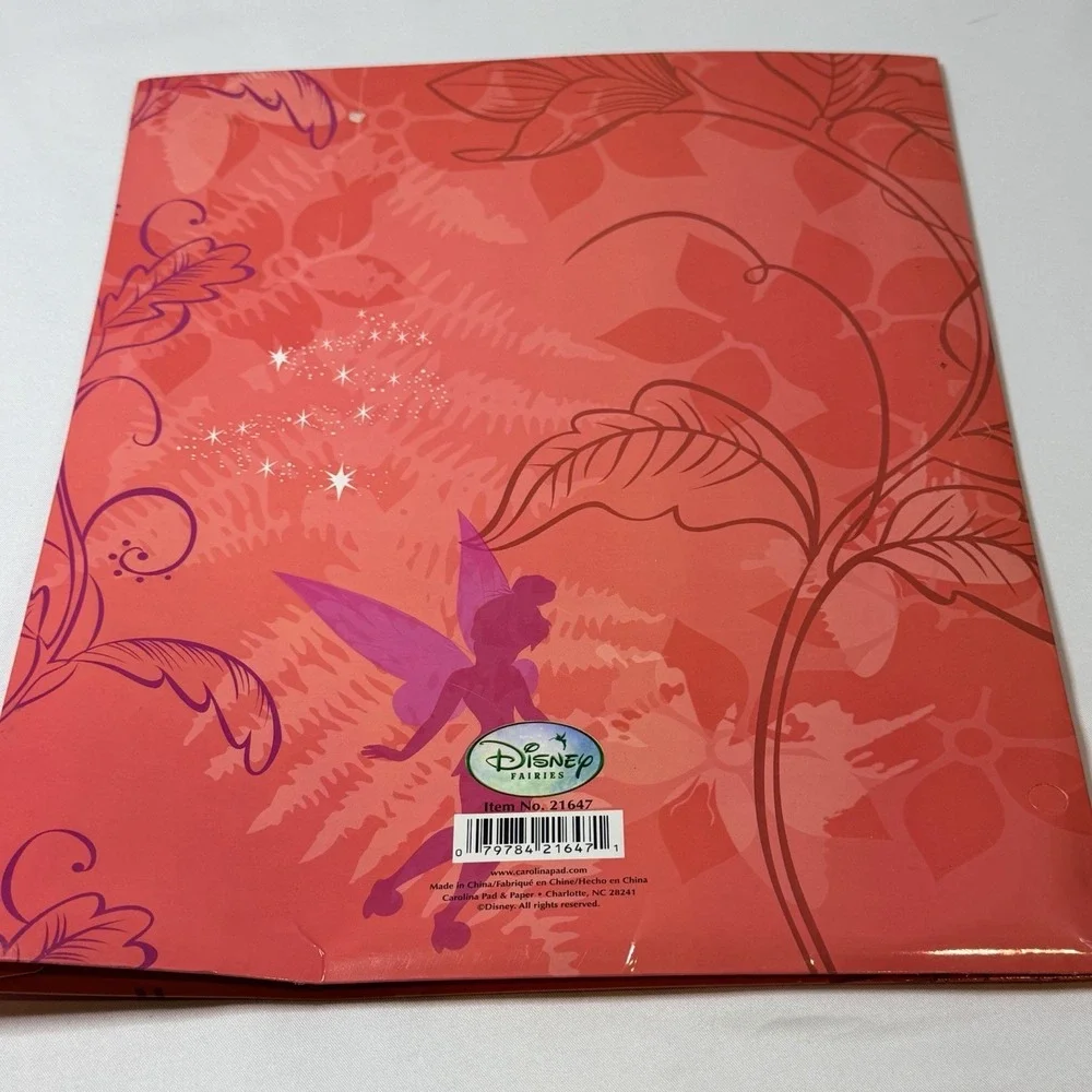 Rare VTG Disney Fairies Tinkerbell Folder Y2K‎ Unpunched Two Pocket Stationery