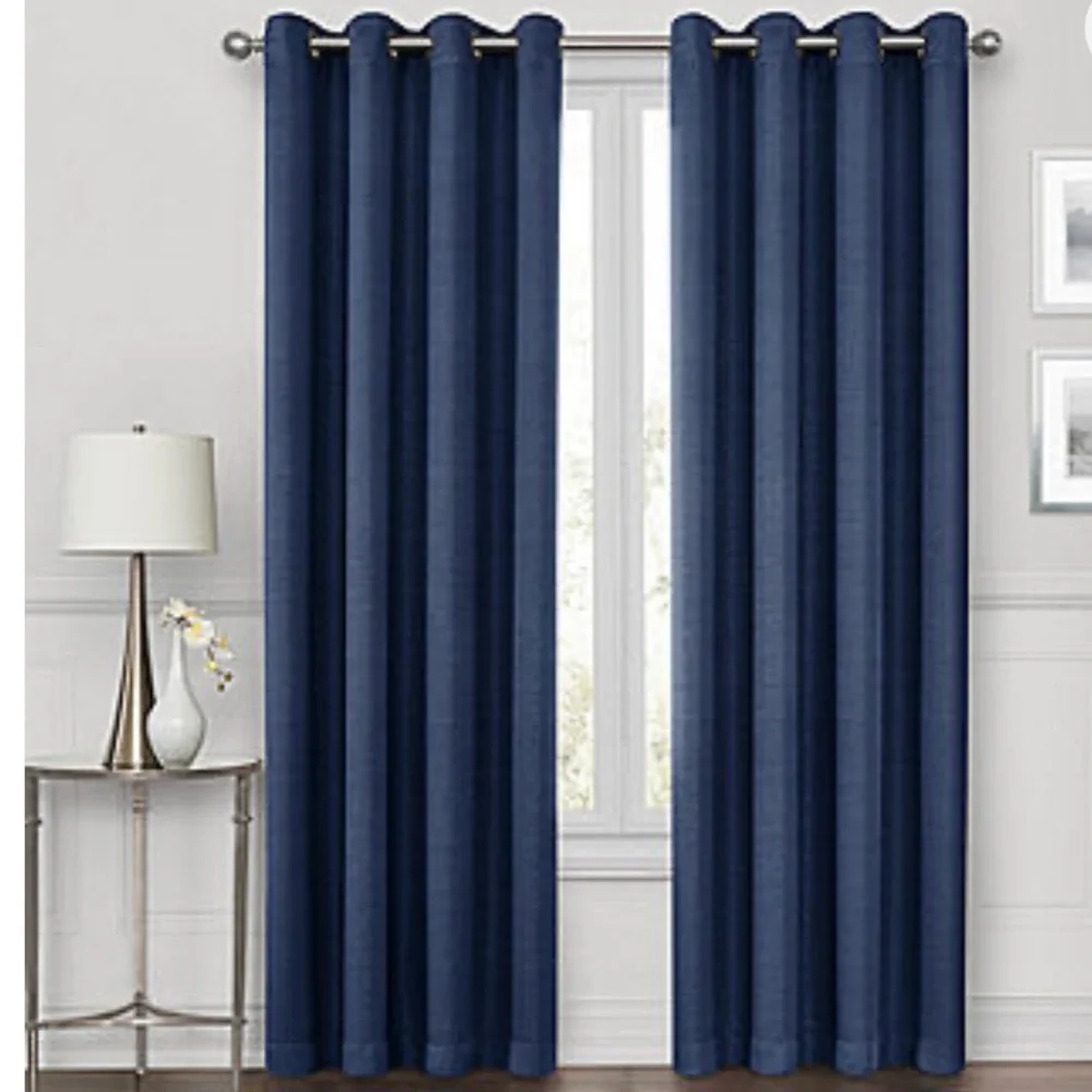 JC PENNY HOME Blue 95” Blackout Grommet Curtains